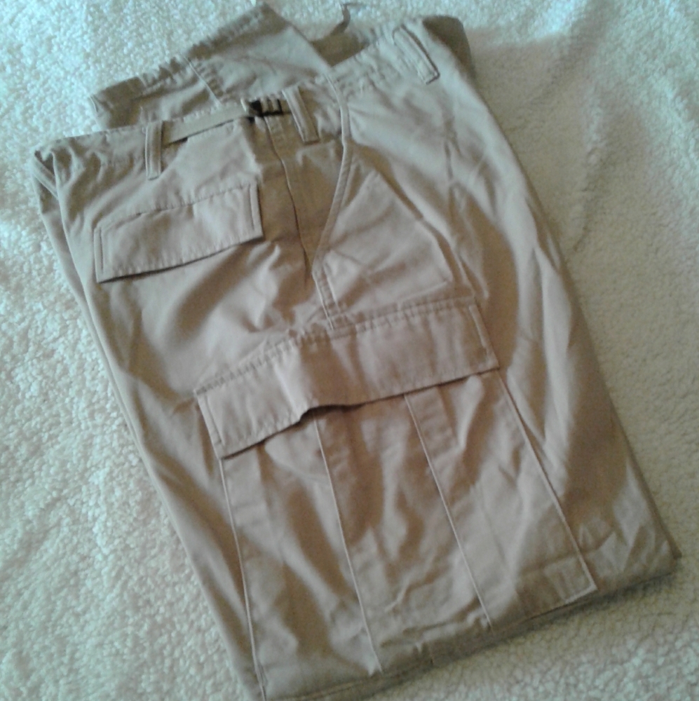 🌺 Mens Like New "The Force" Tan Heavy Duty Twill Cargo Pants